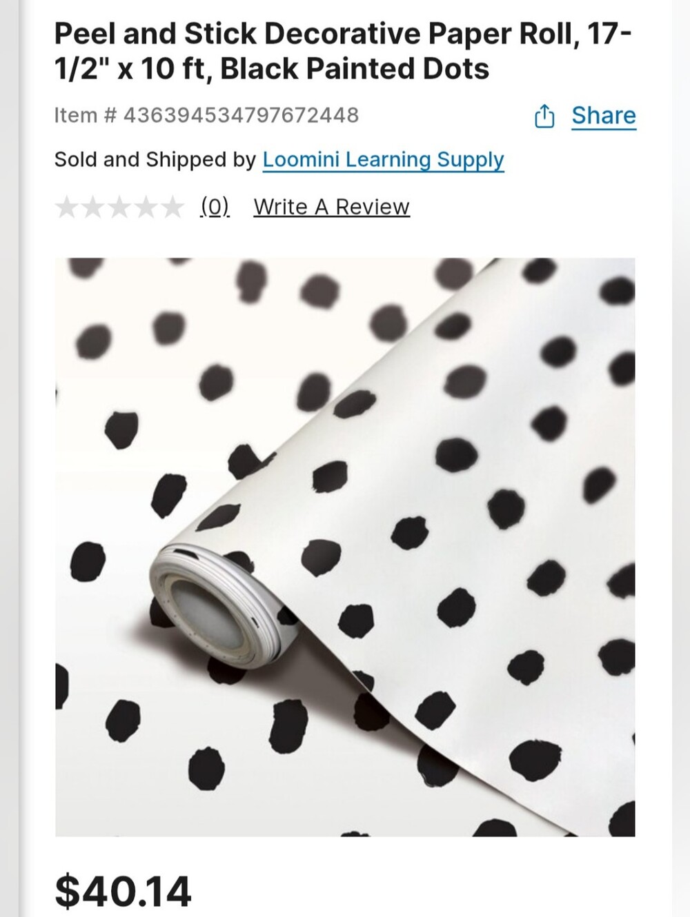 Polka Dot Peel And Stick Contact Paper